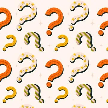 Flat design question mark pattern Stock Illustration