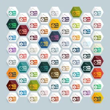 Flat design: radio Stock Illustration