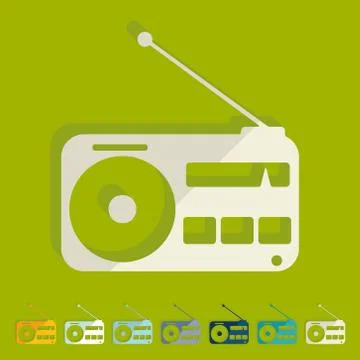 Flat design: radio Stock Illustration