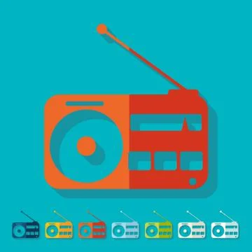 Flat design: radio Stock Illustration