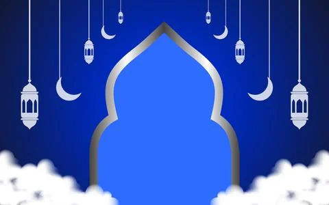 Flat design ramadan kareem background. Vector Illustration. Stock Illustration