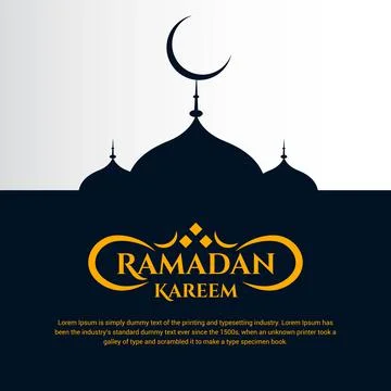 Flat design ramadan kareem vector illustration. celebration ramadan kareem Stock Illustration