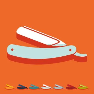 Flat design: razor Stock Illustration