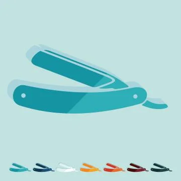 Flat design: razor Stockillustratie