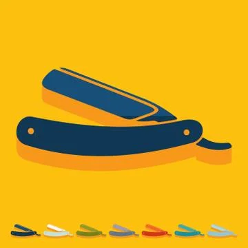 Flat design: razor 库存插图