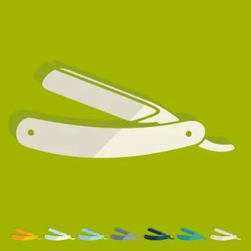 Flat design: razor 스톡 일러스트