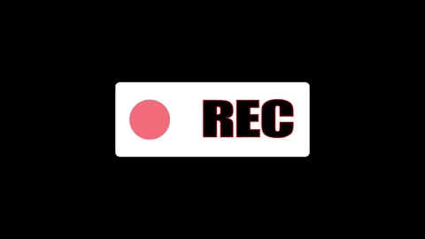 Flat design REC frame animated video icon. Live webinar button flat design. Stock Footage 295406060