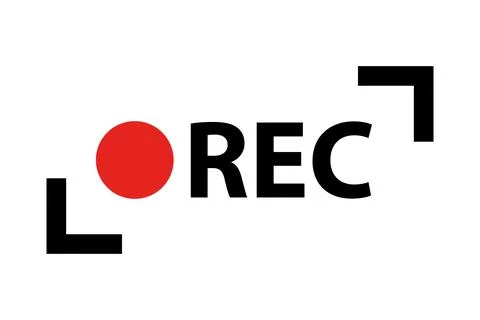 Flat design REC icon. Vector. Stock Illustration