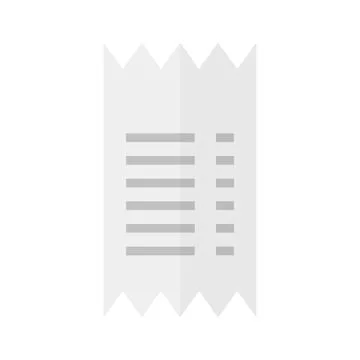 Flat design receipt icon. Invoice. Statement. Vector. Illustrazione stock
