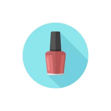 Flat design Red Nail Polish Stock Illustration