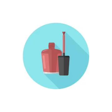 Flat design Red Nail Polish Stock Illustration