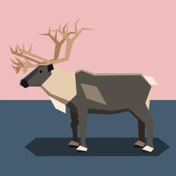 Flat design Reindeer Stock Illustration