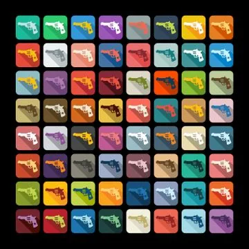 Flat design: revolver Illustrazione stock