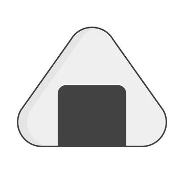 Flat design rice ball icon. Vector. Illustrazione stock