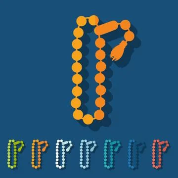 Flat design: rosary Illustrazione stock