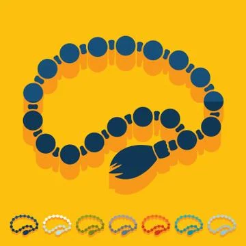 Flat design: rosary Illustrazione stock