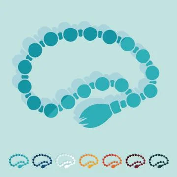 Flat design: rosary Ilustração Stock