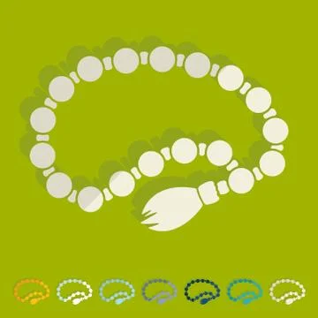 Flat design: rosary Illustrazione stock