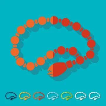 Flat design: rosary 스톡 일러스트