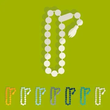 Flat design: rosary Illustrazione stock