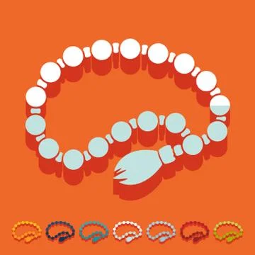 Flat design: rosary Illustrazione stock