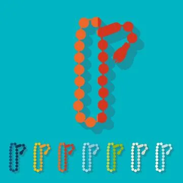 Flat design: rosary Ilustração Stock