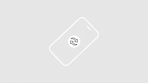 Flat Design Rotating Smartphone Animation with Alpha Channel, Looping Video Stock Footage 316740877