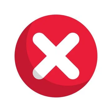 Flat design round cross mark icon. Vector. 스톡 일러스트