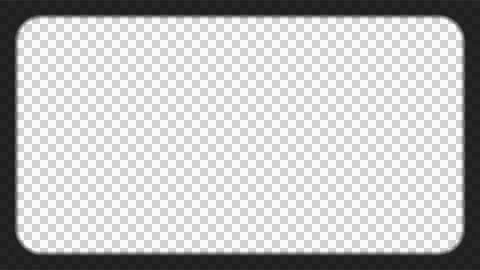 Flat design rounded rectangle is floating on transparent background in dark teal Stock Illustration