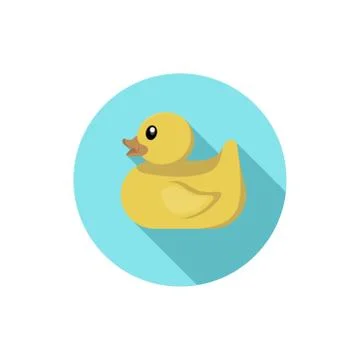 Flat design Rubber Duck Stock Illustration