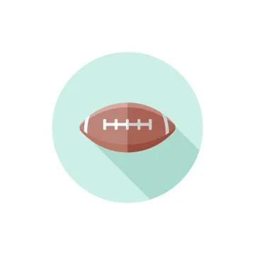 Flat design Rugby Ball Stock Illustration