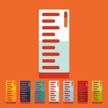 Flat design: ruler Stock Illustration