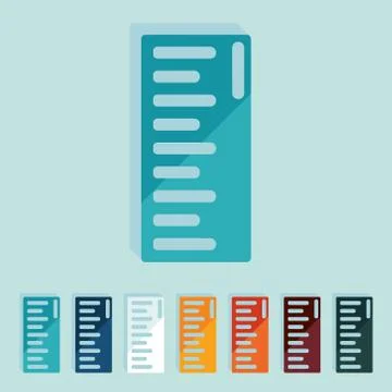Flat design: ruler イラスト素材
