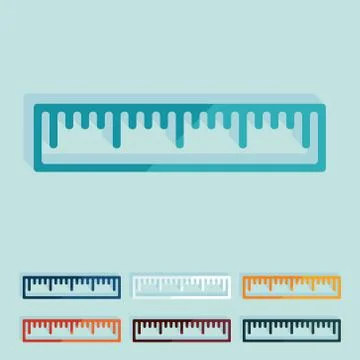 Flat design: ruler イラスト素材
