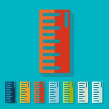 Flat design: ruler Stock Illustration