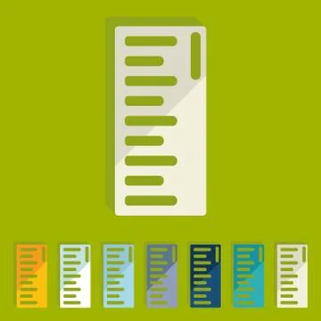 Flat design: ruler Illustrazione stock
