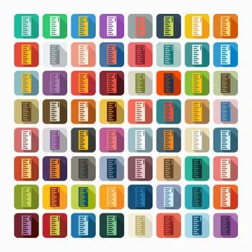 Flat design: ruler イラスト素材