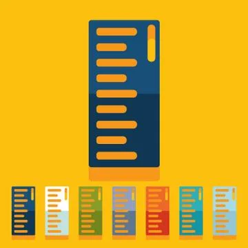 Flat design: ruler イラスト素材