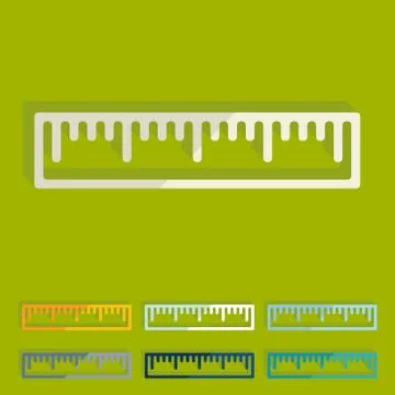 Flat design: ruler イラスト素材