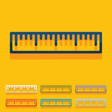Flat design: ruler Stock Illustration