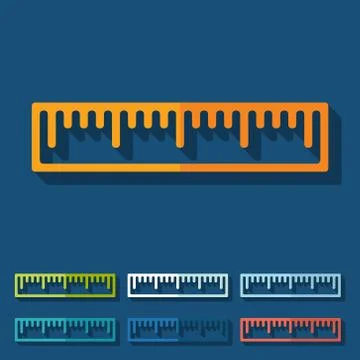 Flat design: ruler Stock Illustration