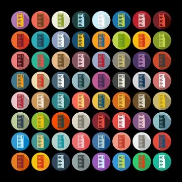 Flat design: ruler 스톡 일러스트