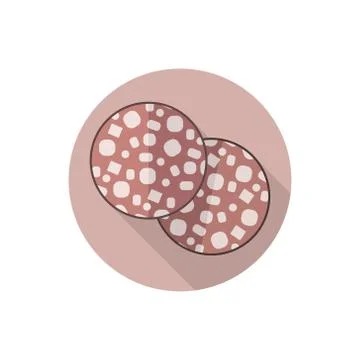 Flat design salami Stock Illustration
