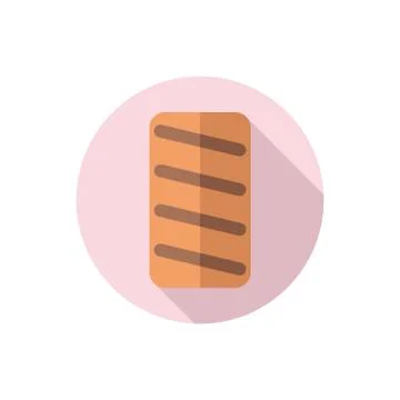 Flat design salmon steak Stock Illustration