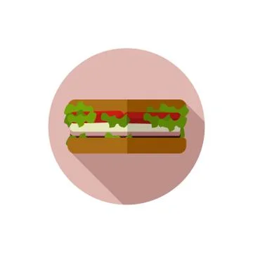 Flat design sandwich Stockillustratie