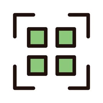 Flat design scan icon. Vector. Illustrazione stock