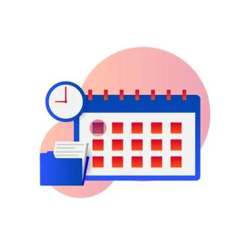 Flat design schedule illustration vector Stock Illustration
