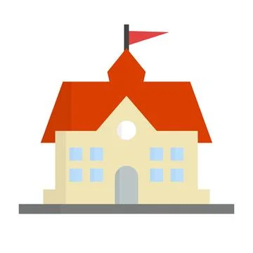 Flat design school icon. Vector. 스톡 일러스트