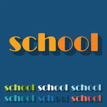 Flat design: school Stock Illustration