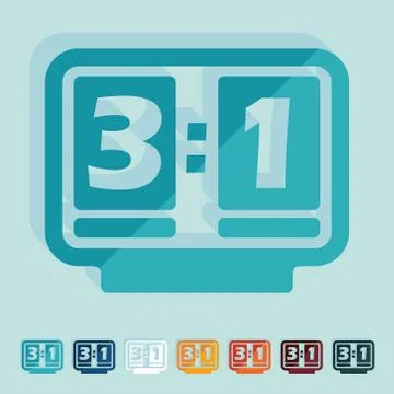 Flat design: score board Stock Illustration